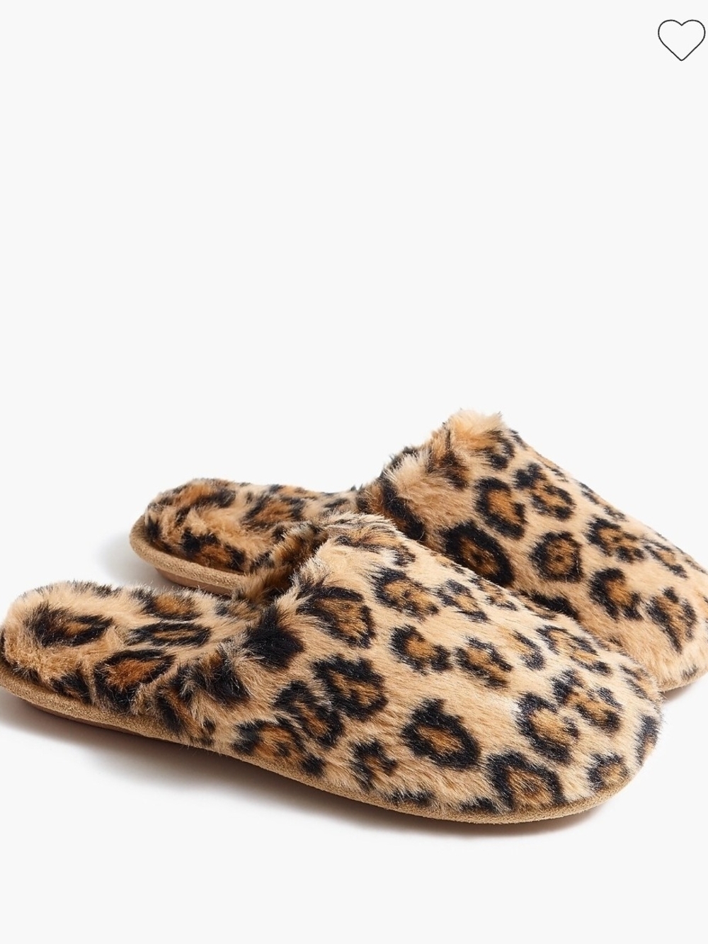 J.Crew Leopard Faux-Fur Slip-On Women’s Slippers